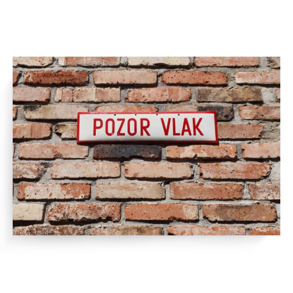 Fotoplátno 3:2 s potiskem Pozor vlak